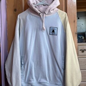Teddy Fresh Pastel Colorblock Hoodie Size L